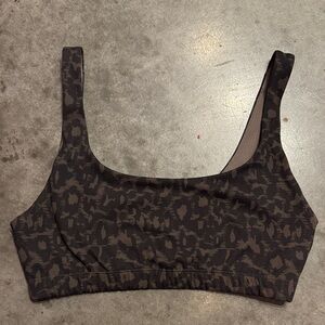 Vuori - Brown Leopard Print Sports Bra